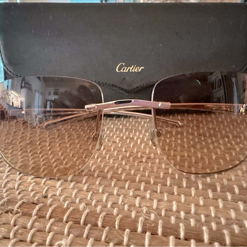 Cartier - Panthère de Cartier Metal Sunglasses
Brown lens - barely worn